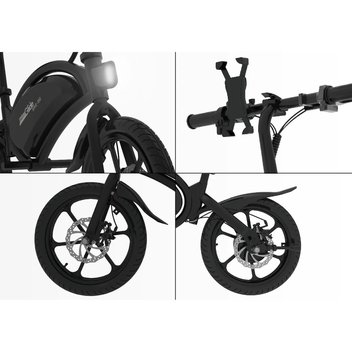 Rowerek elektryczny Urban Glide 160  Elektro Balance 16'' 25 km/h czarny - zdjęcie 2
