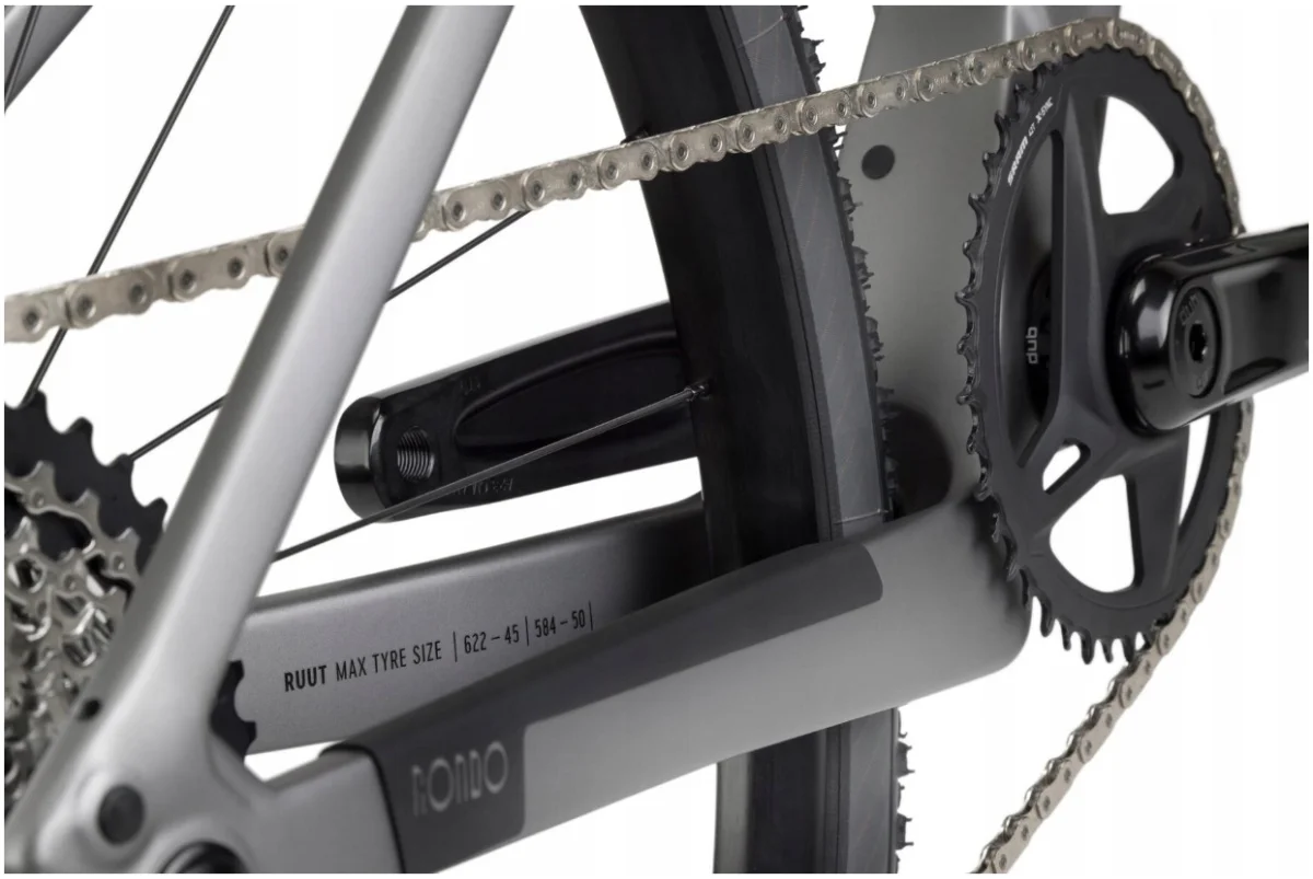 Rower gravel Rondo Ruut CF1 Gen2 SRAM koło 28 " srebrny karbon roz L - zdjęcie 5