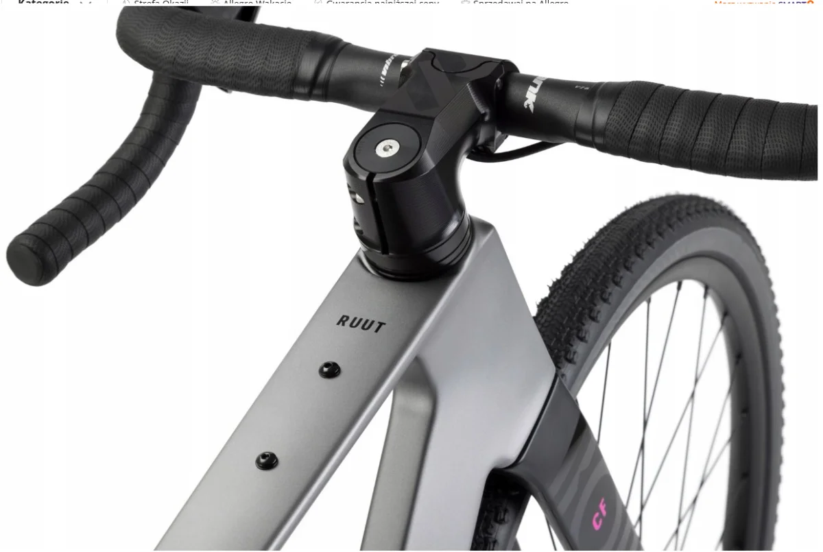Rower gravel Rondo Ruut CF1 Gen2 SRAM koło 28 " srebrny karbon roz L - zdjęcie 7