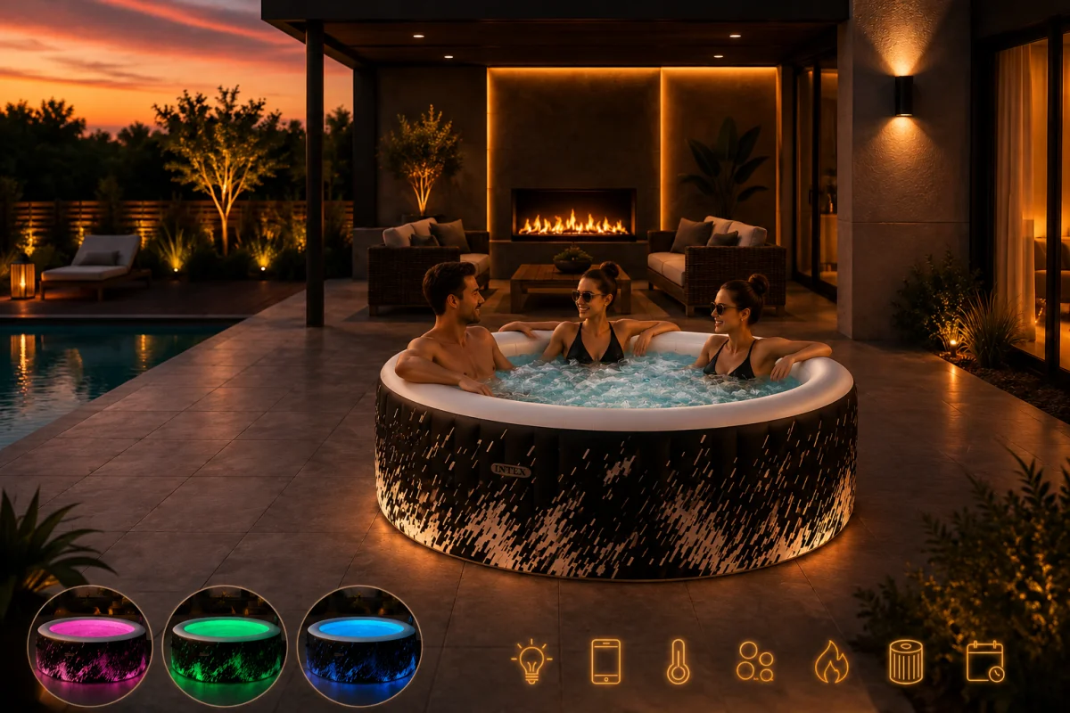 Dmuchane SPA ogrodowe Intex 28494NP Glow Deluxe 4 os. Wi-Fi LED - zdjęcie 20