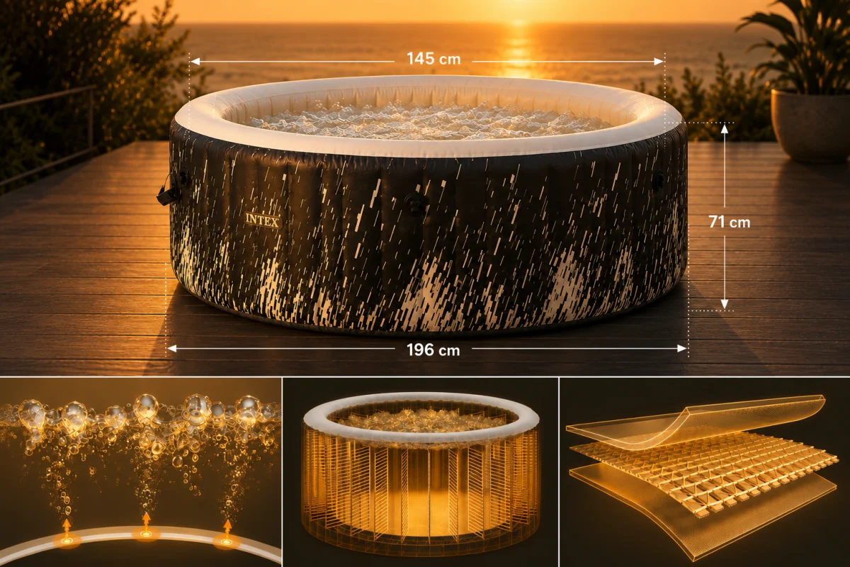 Dmuchane SPA ogrodowe Intex 28494NP Glow Deluxe 4 os. Wi-Fi LED - zdjęcie 27