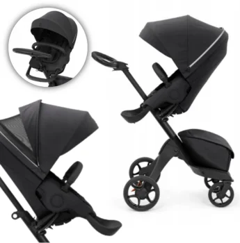Wózek dziecięcy Stokke Xplory X spacerówka Rich Black aluminiowy do 22 kg