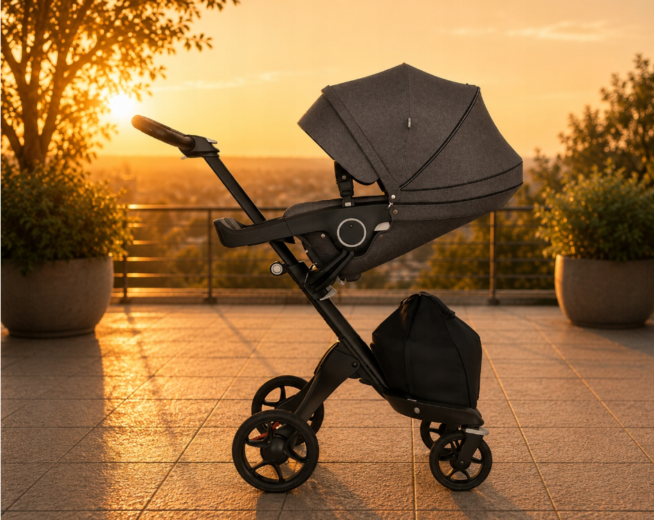 Wózek dziecięcy Stokke Xplory V6 spacerówka Black Melange aluminiowy 15 kg - zdjęcie 7