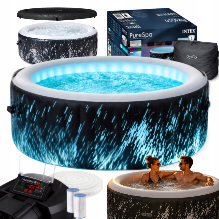 Dmuchane SPA ogrodowe Intex 28494NP Glow Deluxe 4 os. Wi-Fi LED
