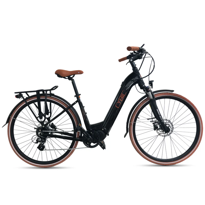 Rower elektryczny miejski Cybic Belena 26'' 39 cm Shimano 250W czarny - zdjęcie 6