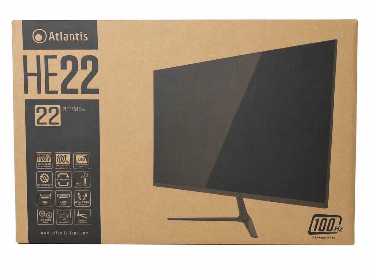 Monitor Atlantis A05-HE22VF-VHM 21,5" VA FHD 100Hz 5ms HDMI Głośniki VESA - zdjęcie 6