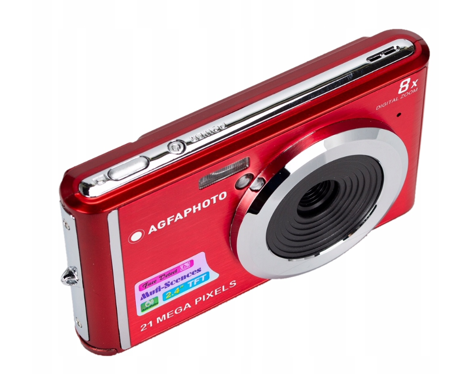 Aparat cyfrowy AgfaPhoto DC5200 Czerwony Kompakt 21 Mpix Ekran 2.4" HD - zdjęcie 8