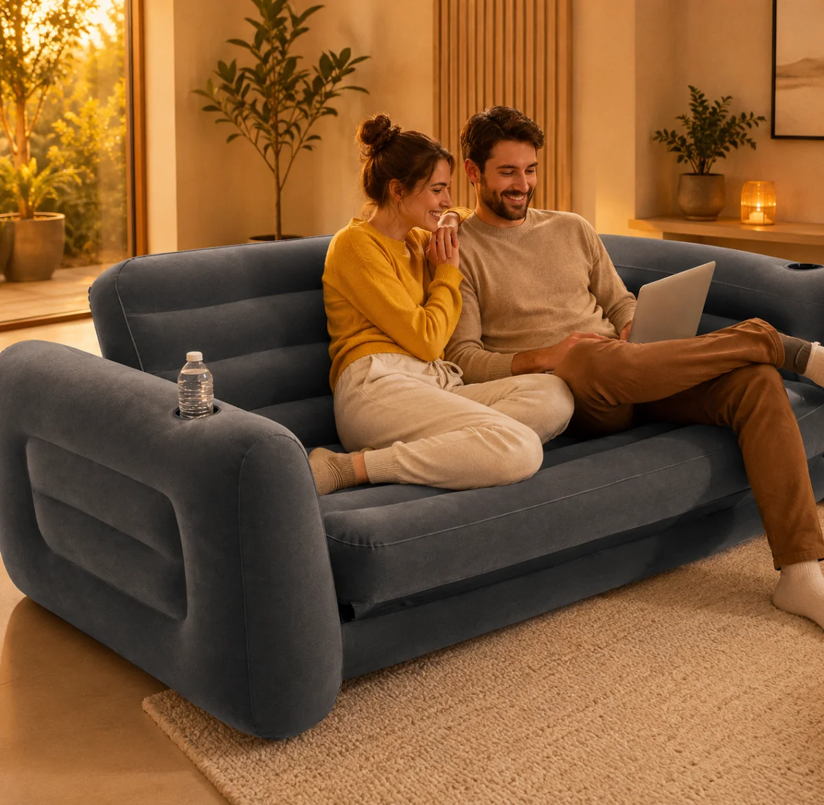 Sofa dmuchana rozkładana Intex 66552NP 224 x 203 x 66 cm - zdjęcie 13