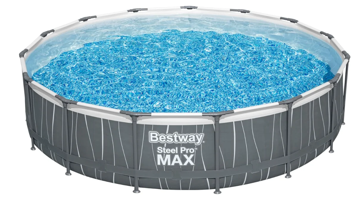 Basen ogrodowy na stelażu oświetlenie LED + pompa 457x107 cm Bestway 561GD - zdjęcie 2