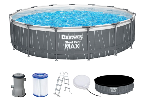 Basen ogrodowy na stelażu oświetlenie LED + pompa 457x107 cm Bestway 561GD