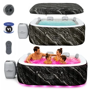 Dmuchane SPA Bestway Lay-Z-Spa Hollywood AirJet LED (6001F) – kwadratowe 180 × 180 × 66 cm