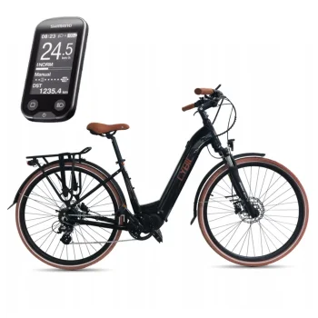  Rower elektryczny miejski Cybic Belena 26'' 39 cm Shimano 250W czarny