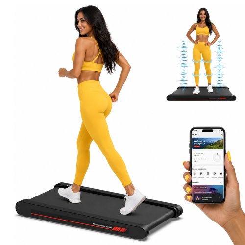 Bieżnia wibracyjna do chodzenia 3w1 Bluetooth 0,3–6 km/h Sperax LED aplikacja 150 kg