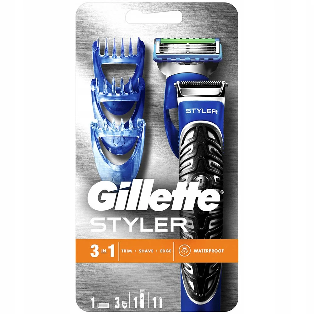 Gillette Styler 3w1 maszynka do golenia trymer ostrze ProGlide + 3 nasadki - zdjęcie 4