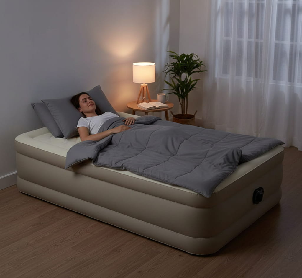 Materac dmuchany Intex 64426ND z pompką 191x99x46 jednoosobowy wysoki - zdjęcie 12
