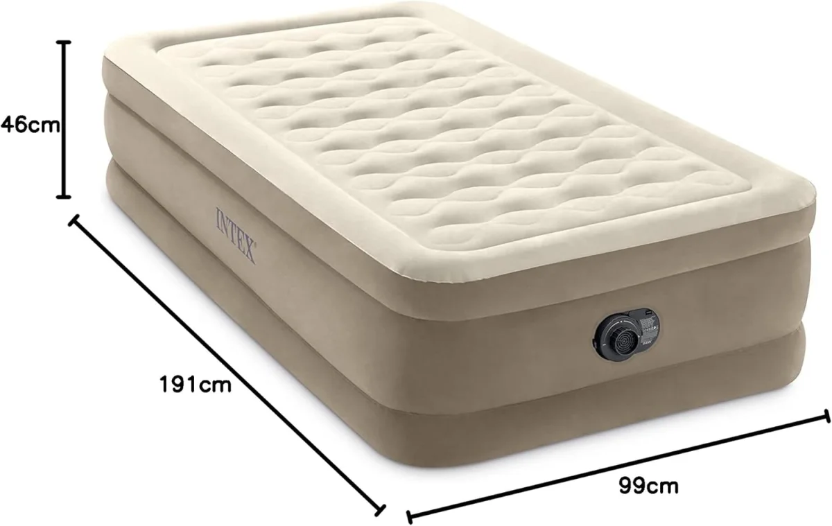 Materac dmuchany Intex 64426ND z pompką 191x99x46 jednoosobowy wysoki - zdjęcie 18