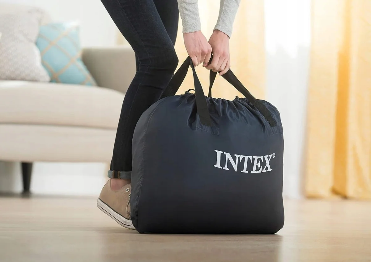 Materac dmuchany Intex 64428 dla 2 osób welurowy z pompką - zdjęcie 16