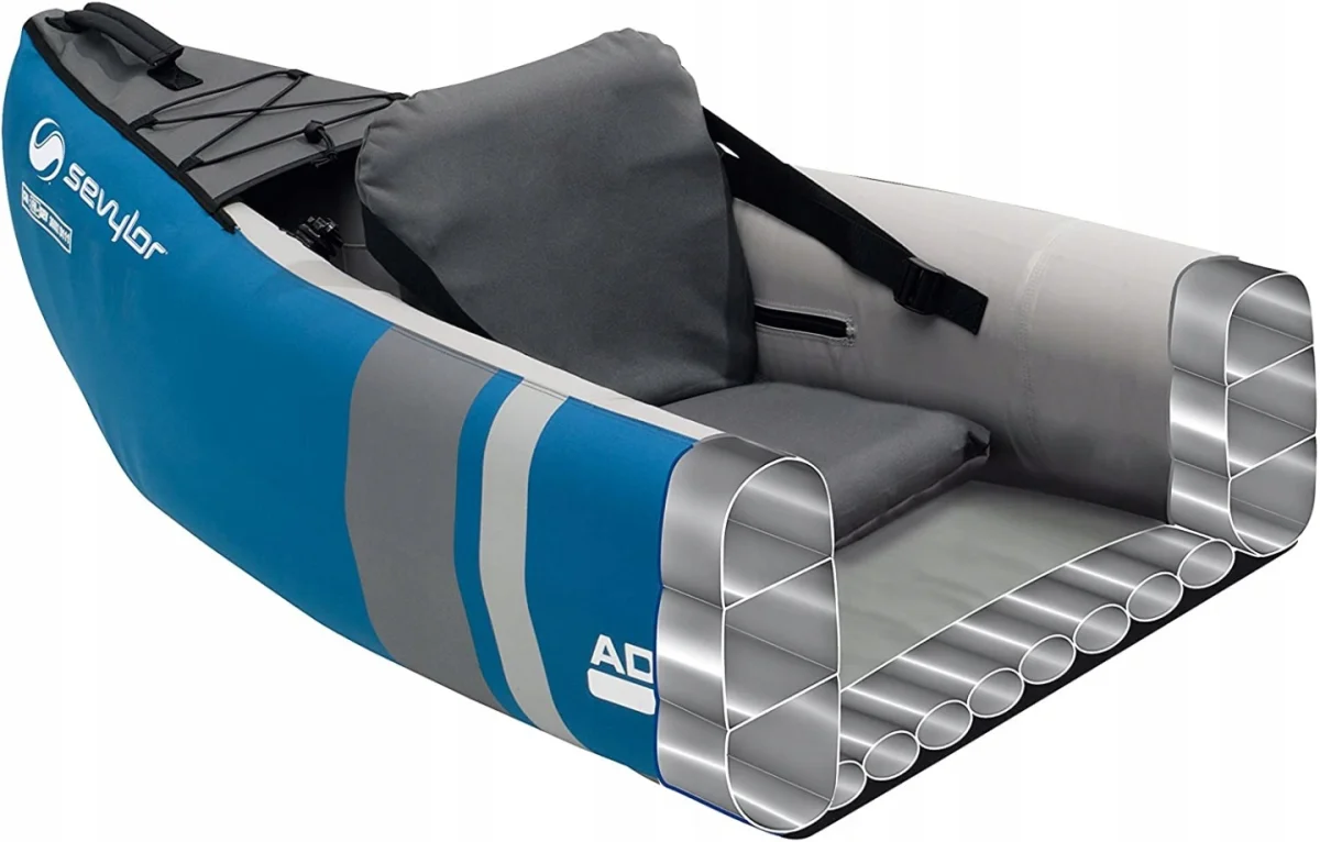 Kajak ponton pompowany Sevylor Adventure Kit 2-os zestaw wiosła pompka - zdjęcie 4