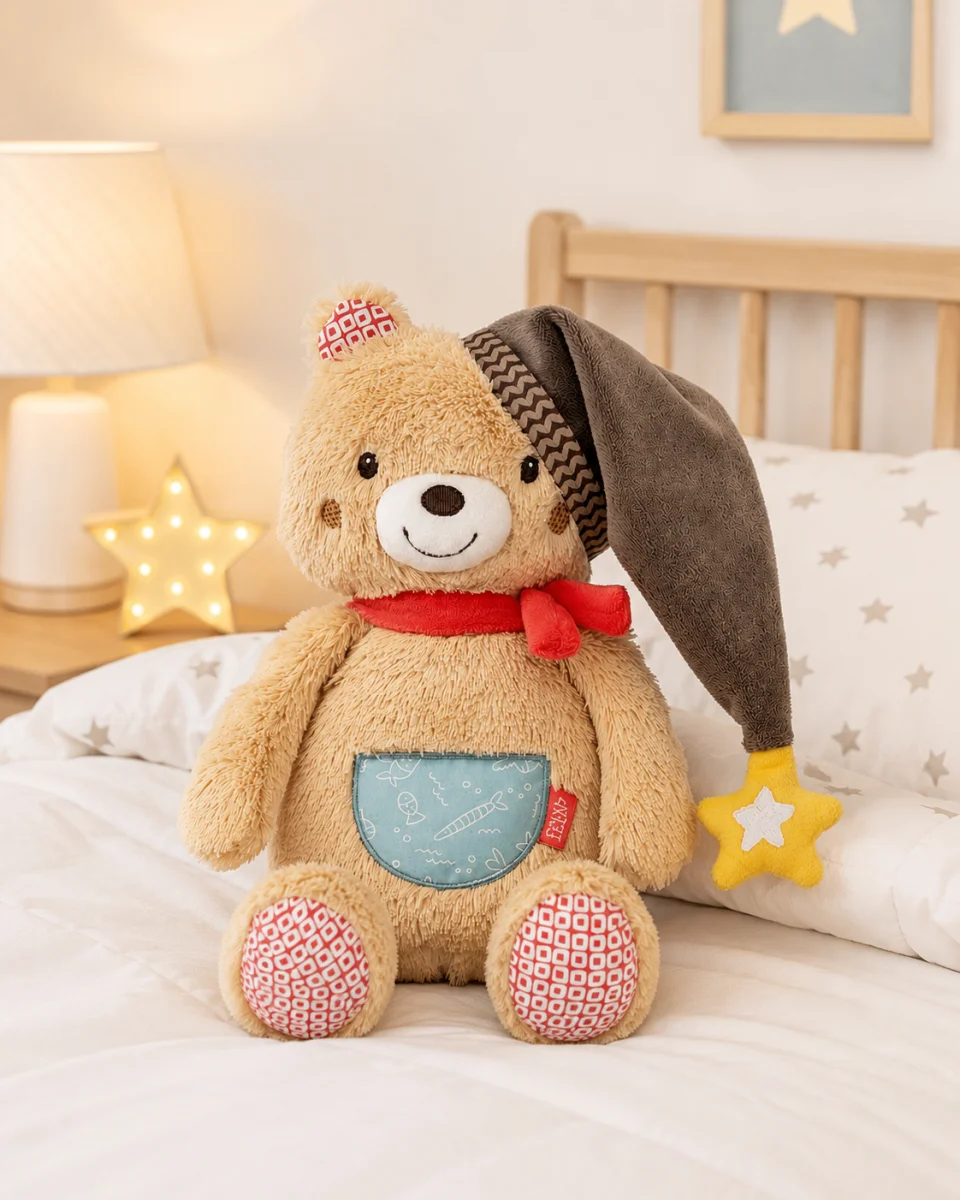 lampka nocna przytulanka Fehn Miś Bruno niemowląt 0+ świecąca 27cm  - zdjęcie 4