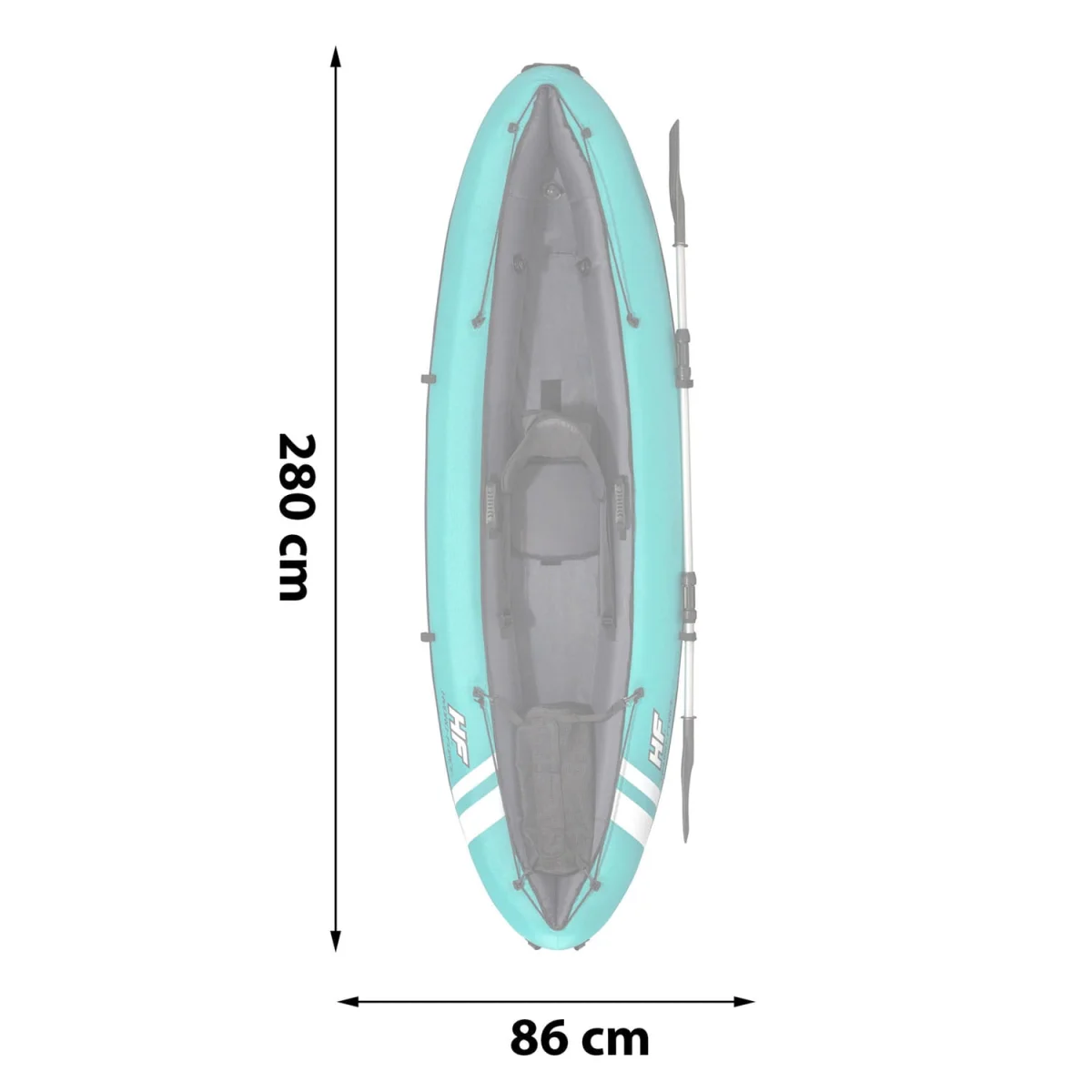 Kajak Hydro-Force Ventura Bestway 65118 280cm do 130kg - zdjęcie 2
