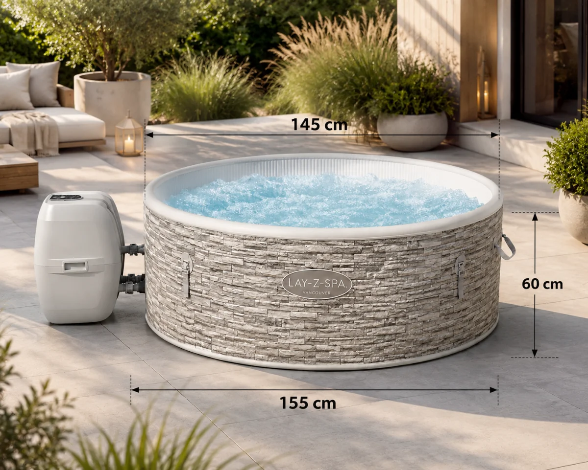 Bestway SPA 60027 Lay-Z Vancouver + lampka led ZESTAW