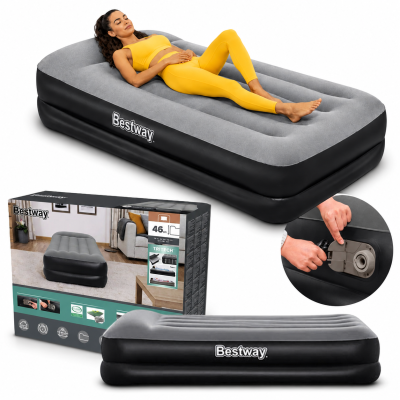 Materac dmuchany BESTWAY 67401 welurowy z pompką
