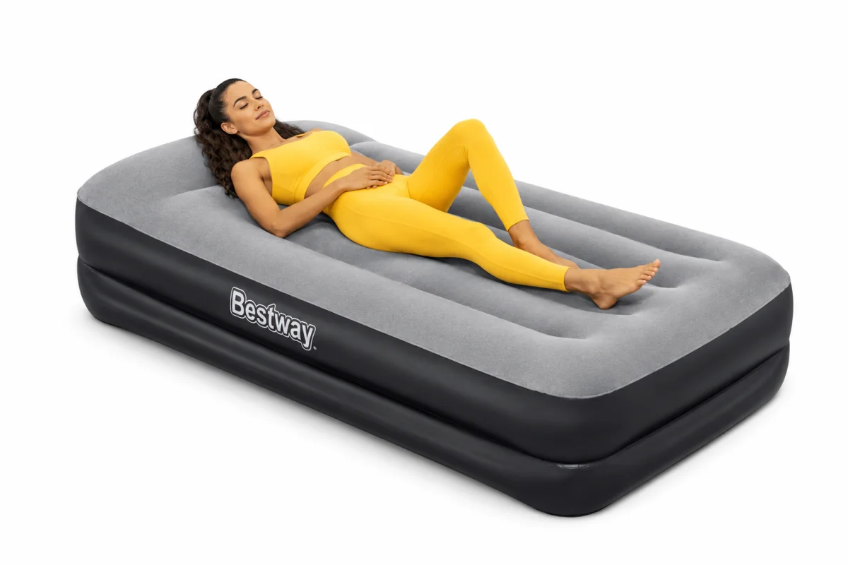 Materac dmuchany BESTWAY 67401 welurowy z pompką