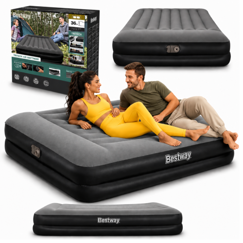 Materac dmuchany BESTWAY 67403 dwuosobowy z wbudowaną pompką