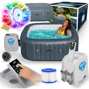Zestaw lampka LED + Jacuzzi SPA ogrodowe Bestway 60031 Hawaii HydroJet Pro 6osobowe 180 cm WiFi