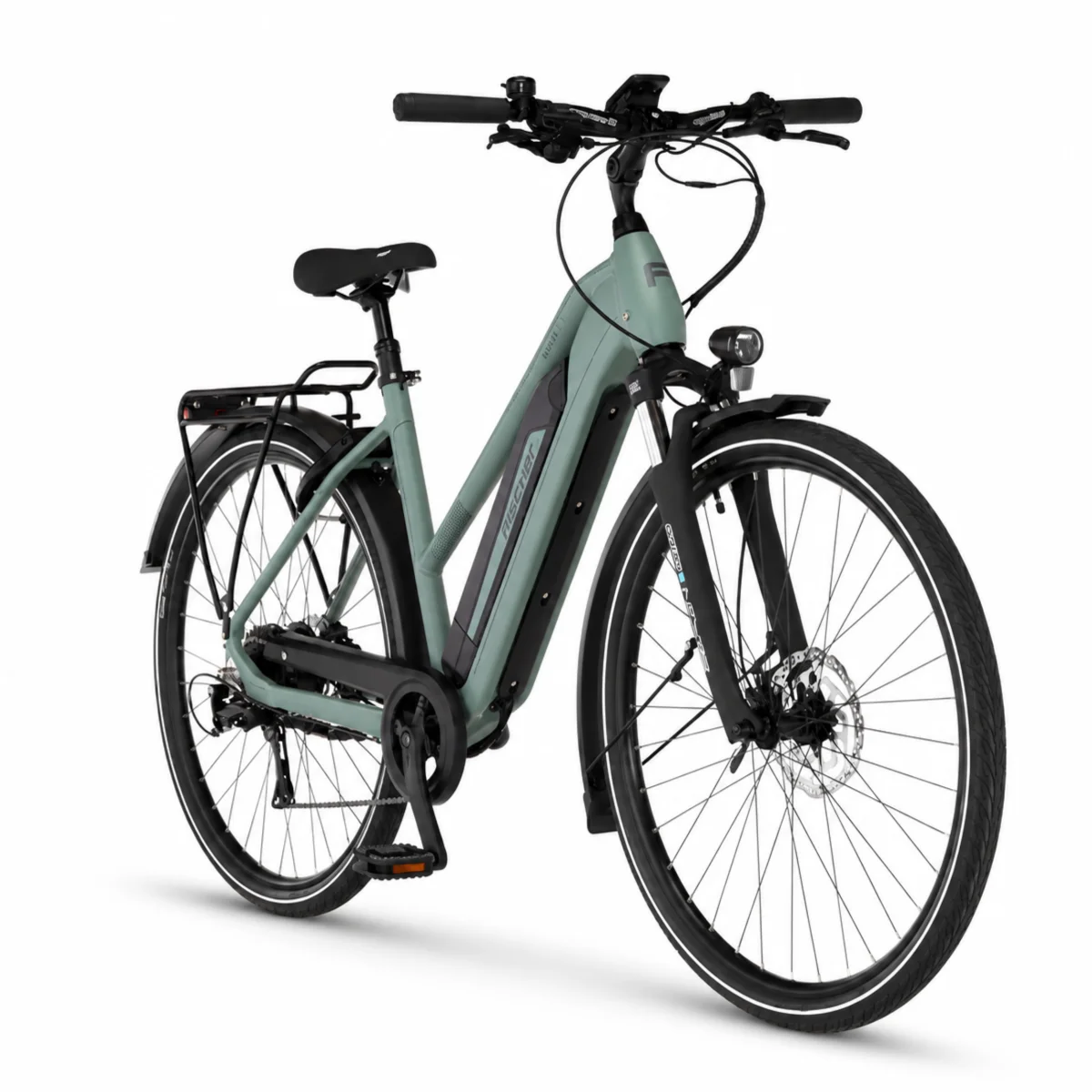 Rower elektryczny trekkingowy Fischer VIATOR 2.1 ACTIVE 28″ RH 50 cm 459 Wh Dusk Green