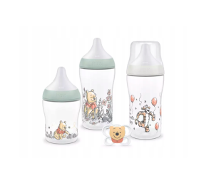 Zestaw 3 szt Butelek NUK Perfect Match + Smoczek uspokajający Disney 0-6m