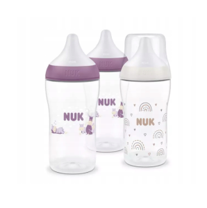 Butelki Zestaw 3szt NUK Perfect Match 260ml Antykolkowe 3m+ WSKAŹNIK TEMP