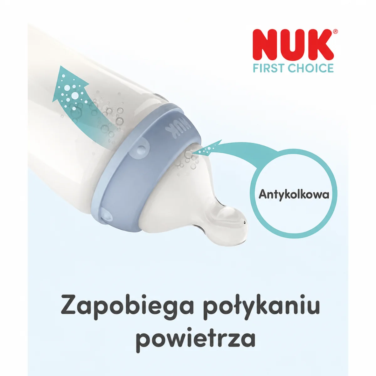 Butelki NUK First Choice 300ml Zestaw 3 szt Butelki Antykolkowe