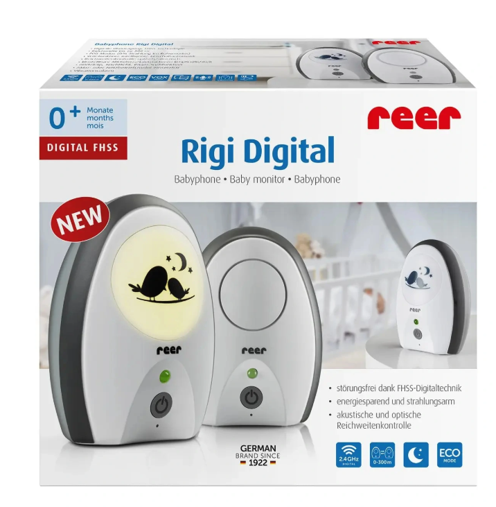 Niania elektroniczna reer Rigi Digital 300m FHSS lampka nocna