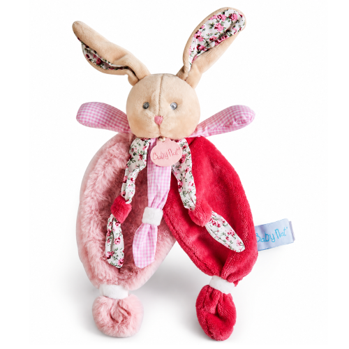 Baby Nat' Przytulanka Króliczek Poupi Różowy Doudou Miękka Peluszka 29cm #zdjecie2