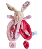 Baby Nat' Przytulanka Króliczek Poupi Różowy Doudou Miękka Peluszka 29cm #zdjecie3