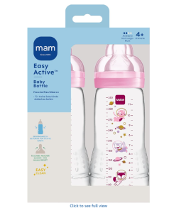 Butelka MAM Easy Active 330ml 2szt 4m+ smoczek rozmiar 2 różowa kosmos #zdjecie5