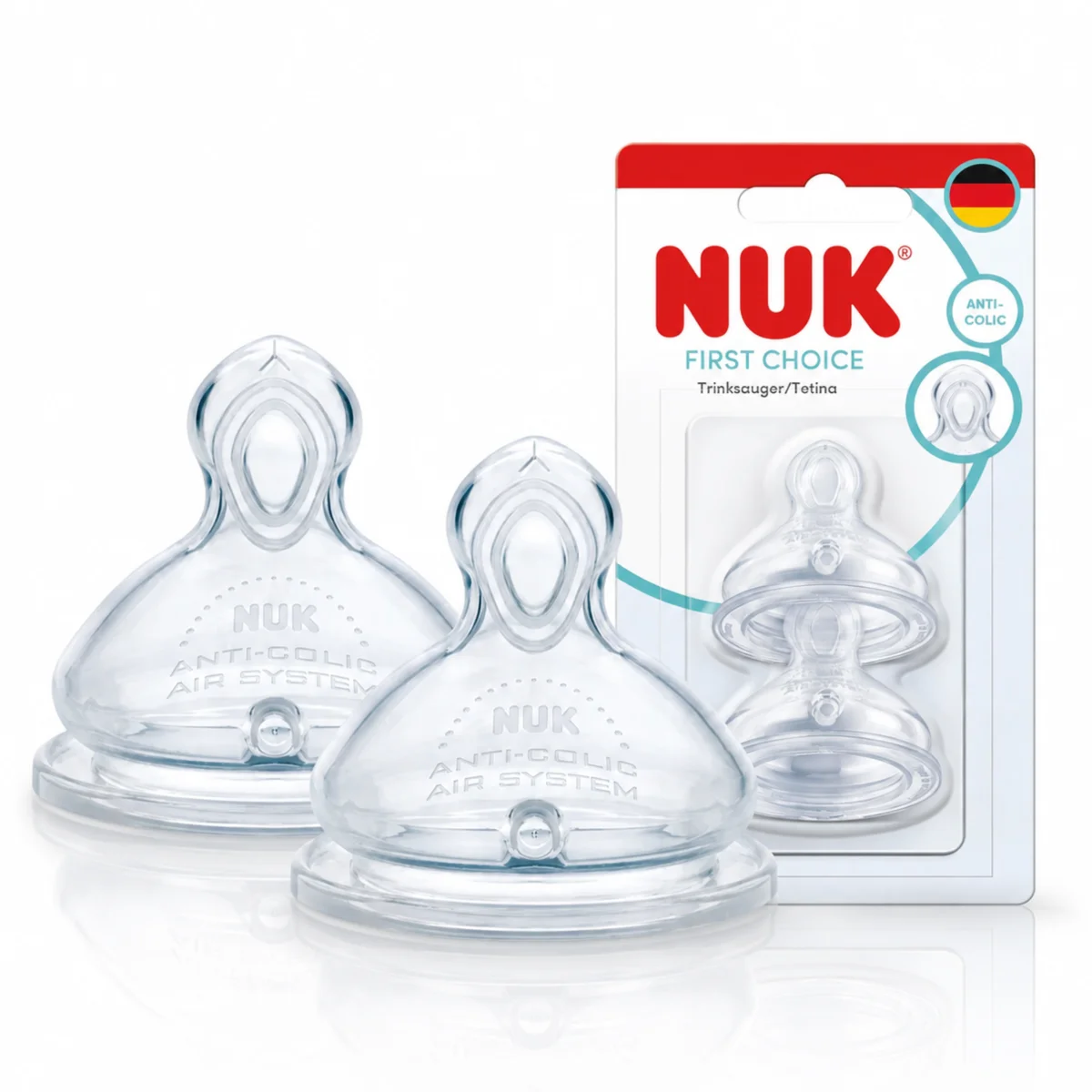 Smoczki do butelki NUK First Choice 6-18m 2szt silikon antykolkowe #zdjecie1