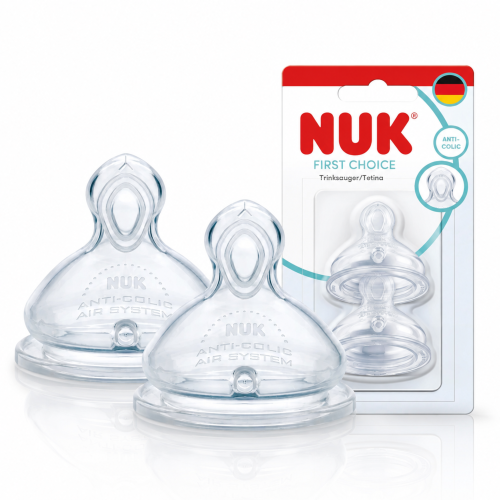 Smoczki do butelki NUK First Choice 6-18m 2szt silikon antykolkowe #zdjecie1