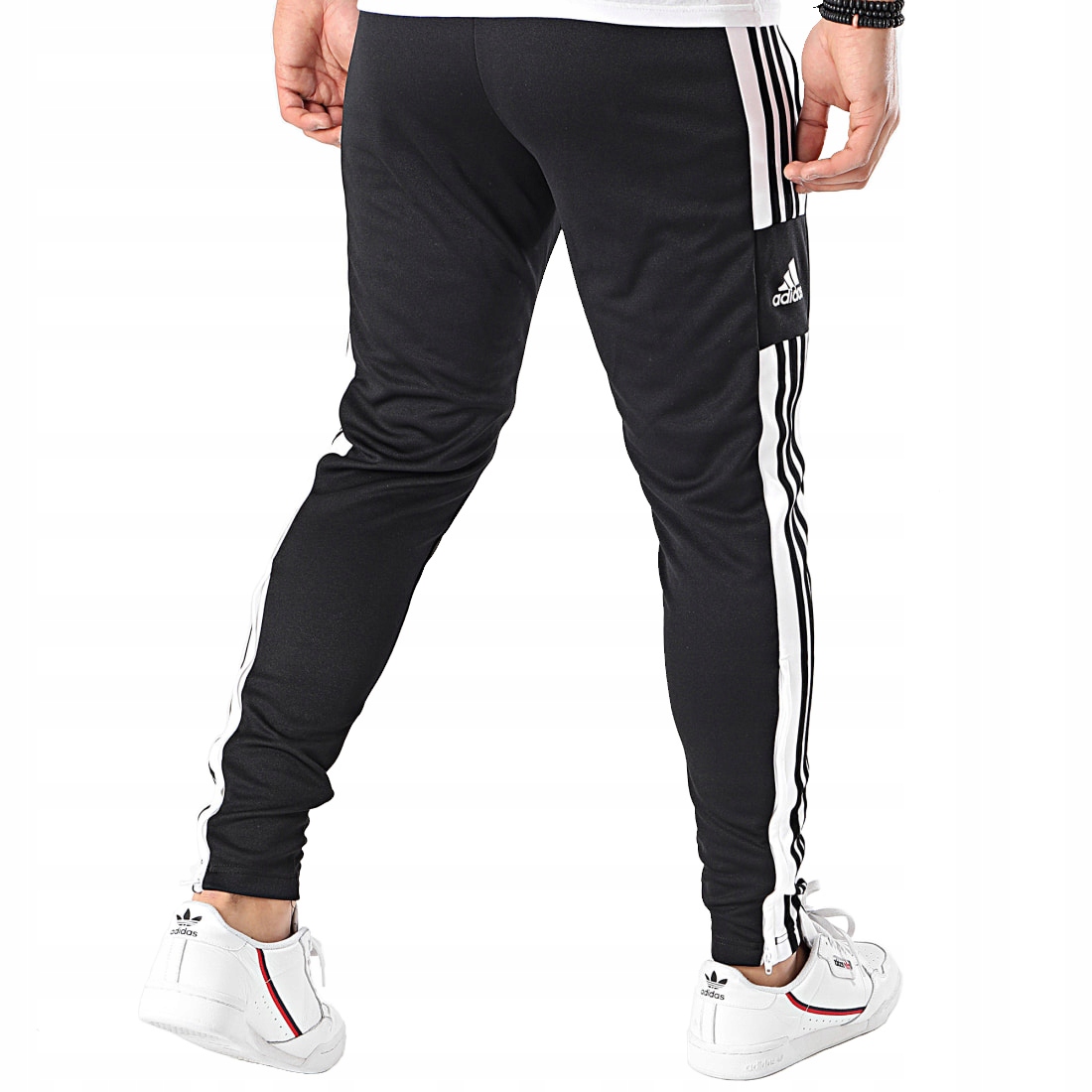 Spodnie Dresowe Męskie adidas Squadra 21 roz.M GK9545 Czarne Zwężane Zamki #zdjecie6