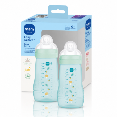Butelki MAM Easy Active 270ml 2szt Zestaw Smoczek SkinSoft 0m+ Bez BPA #zdjecie1