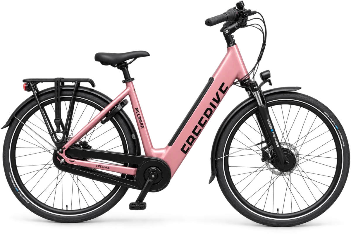 Rower elektryczny miejski Freebike Melrose 1.2 M pink 28" #zdjecie7