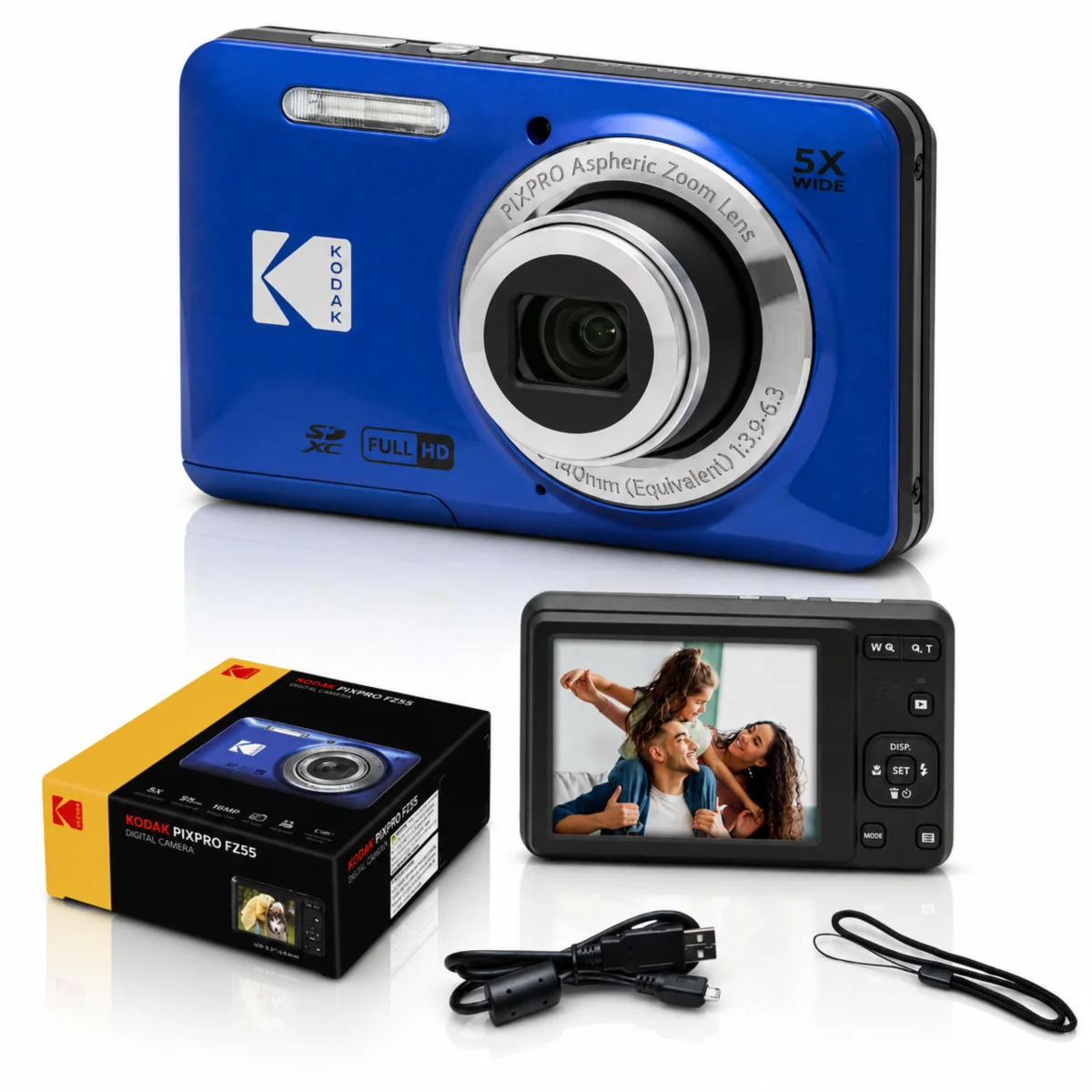 Aparat cyfrowy Kodak PIXPRO FZ55 16MP Zoom 5x Full HD Kompaktowy Niebieski #zdjecie2