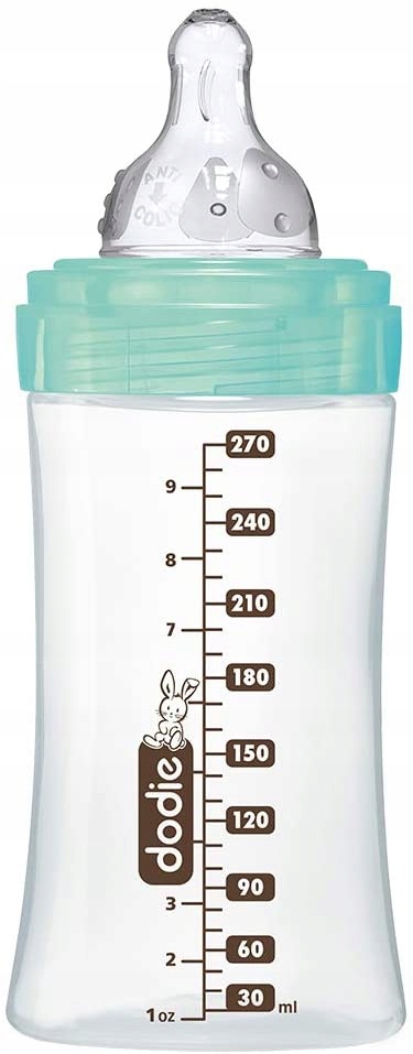 Butelka szklana antykolkowa Dodie Initiation+ 270ml 0-6m przepływ 2 zielona #zdjecie9