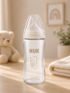 Butelka antykolkowa szklana NUK First Choice+ 240ml 3m+  wskaźnik temp #zdjecie2