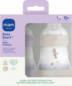 Butelki antykolkowe MAM Easy Start 160ml 2szt 0m+ smoczek 1 liliowe #zdjecie1