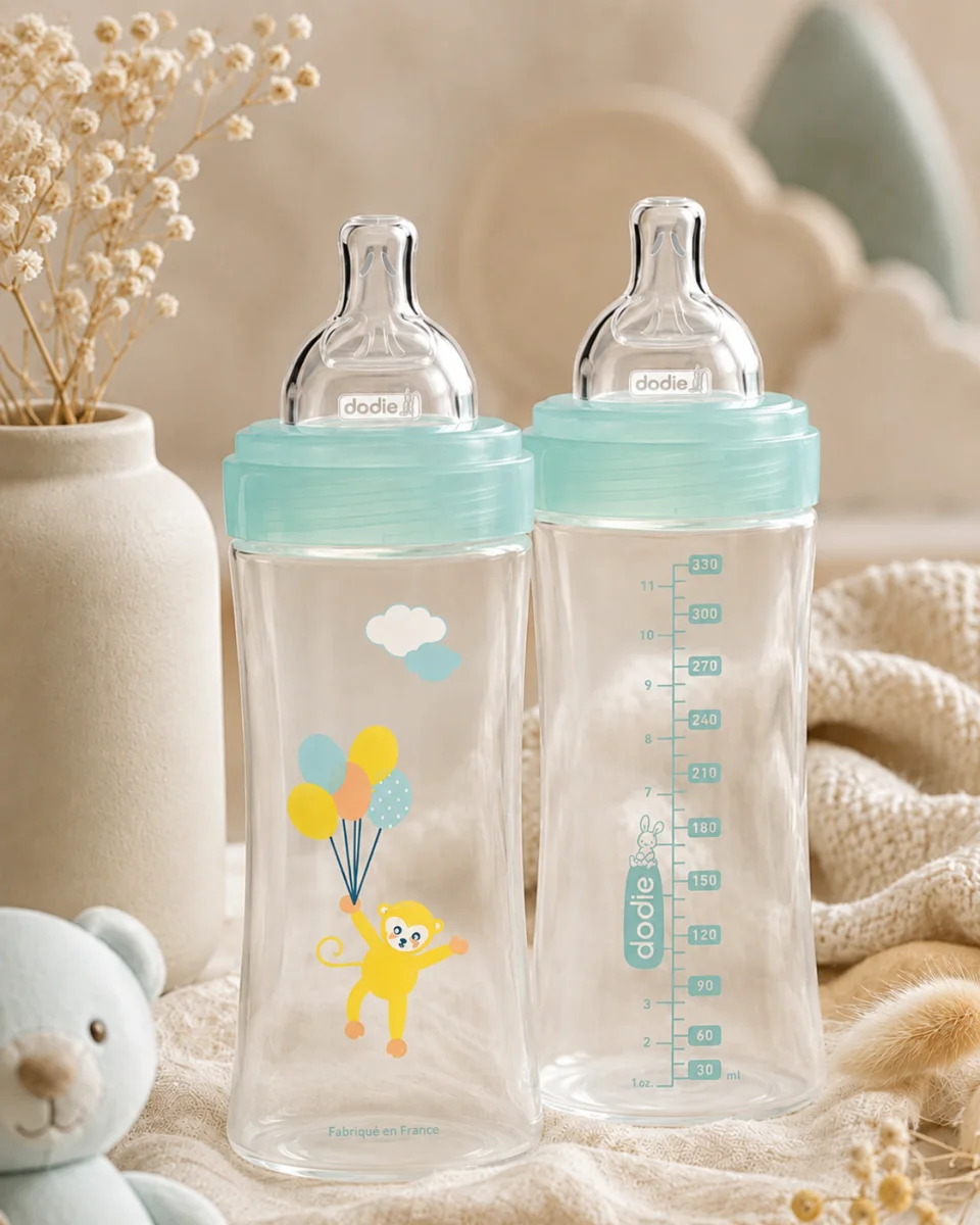 Butelki antykolkowe Dodie Sensation+ 330ml 2szt 6m+ przepływ 3 zielone #zdjecie6