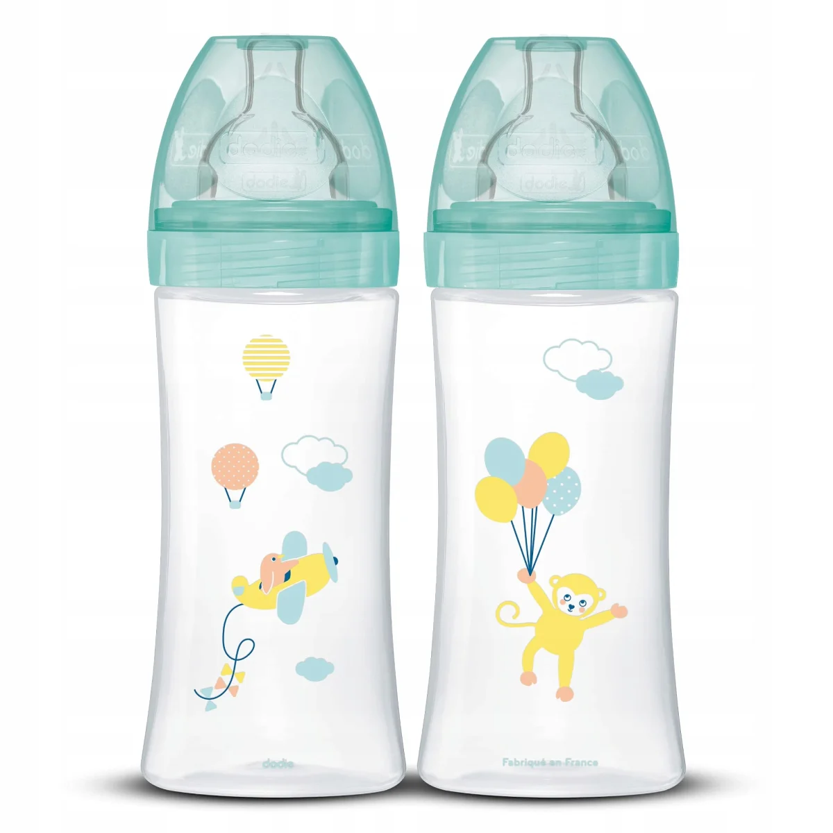Butelki antykolkowe Dodie Sensation+ 330ml 2szt 6m+ przepływ 3 zielone #zdjecie7