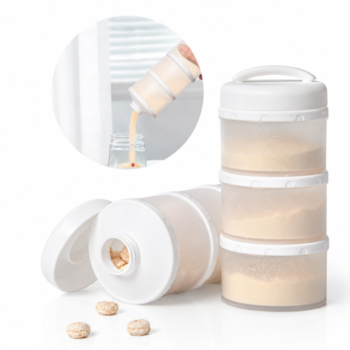 Termichy pojemniki na mleko w proszku 2szt układane w stos 60g białe #zdjecie2