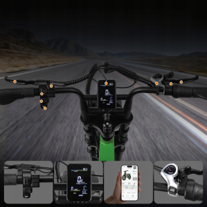 Rower elektryczny fatbike składany OOK TEK E20 15Ah 250W LCD USB #zdjecie1